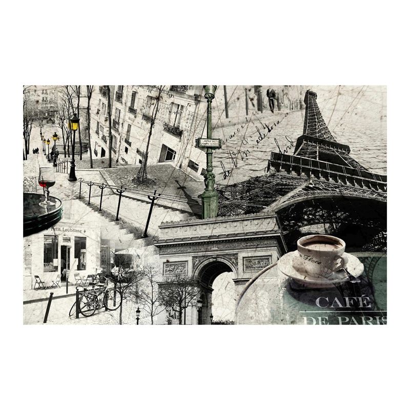 Paris Collage Canvas 60cm x 90cm