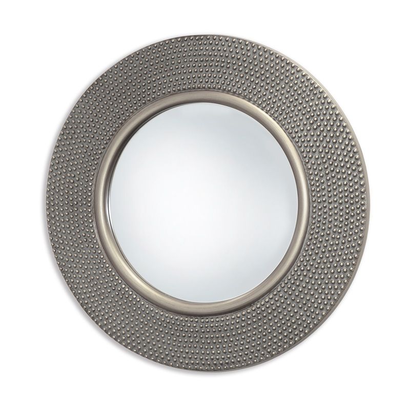 Round Hammered Wall Mirror 50cm Diameter