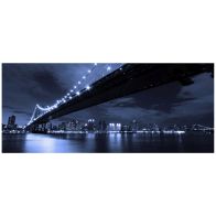 See more information about the Glass Wall Art Brooklyn Bridge 50cm x 120cm