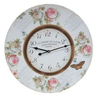 See more information about the Flowers Wooden Wall Clock 58cm Diameter