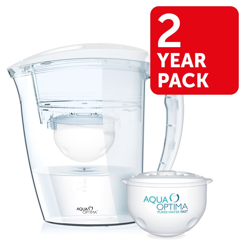 Aqua Optima Galia White Water Filter Jug 2 Year Pack