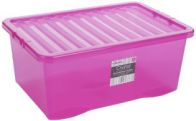 See more information about the Tint Pink Crystal 45L Storage Box & Lid