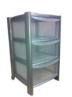 See more information about the 3 Draw Tower Silver Frame/Clear Draws