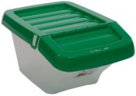 See more information about the Recycle Bin Clear/Green Hinged Lid 30Ltr