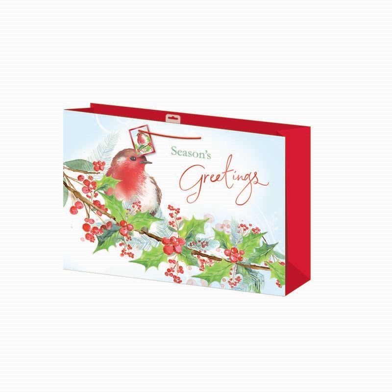 Christmas Gift Bag Robin X Large