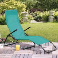 See more information about the Rochelle Teal Textilene Slider / Recliner Chair